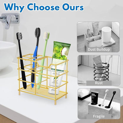 Urbanstrive 304 Stainless Steel Bathroom Toothbrush Holder Toothpaste Holder - Image 8