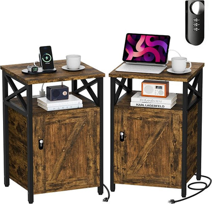 Wooden Nightstands Set of 2 by Home