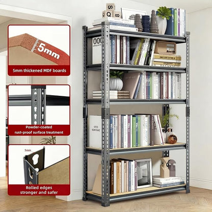 Garage Shelving Heavy Duty, 2450LBS Metal Storage Shelves 5 Tier, Adjustable - Image 3