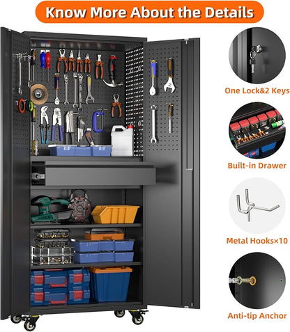 Aobabo Metal Storage Cabinet - Image 4