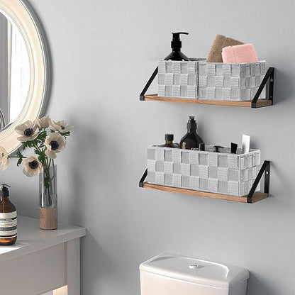 Posprica Small Baskets for Organizing Woven Storage for Shelves, Decorative - Image 5