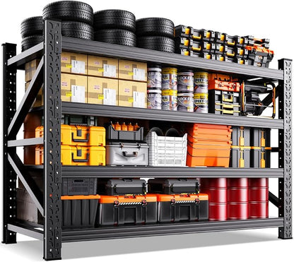 8000LBS Heavy Duty Storage Shelves, 4 Tier Adjustable Garage Shelving Unit by OrganizingStorageAssistant