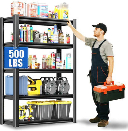 60" H Heavy Duty Garage Shelving 3000LBS Storage Shelves Adjustable 5 Tier by EKJOfficials