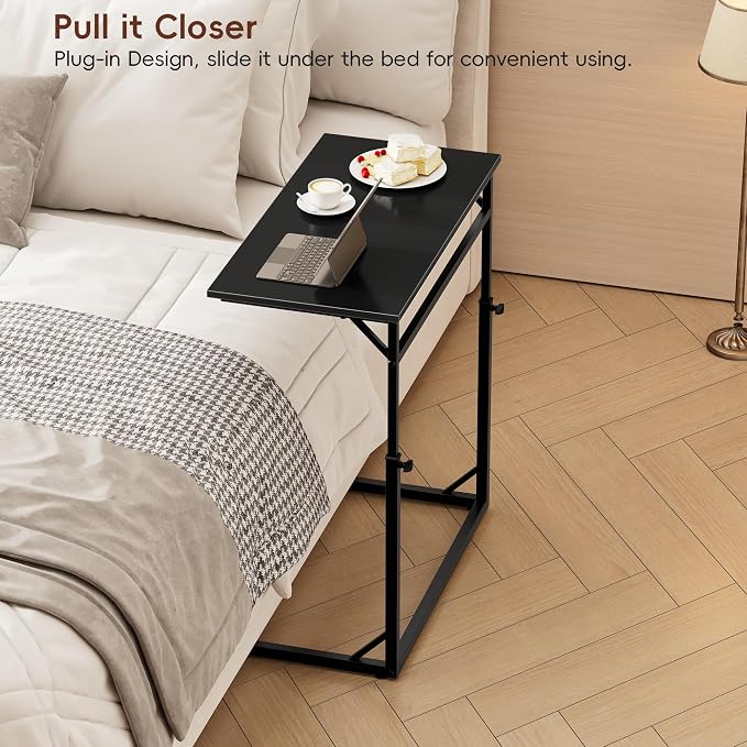 Vagusicc C Shaped End Table, C-Table Sofa Table Adjustable Height Side Table - Image 8