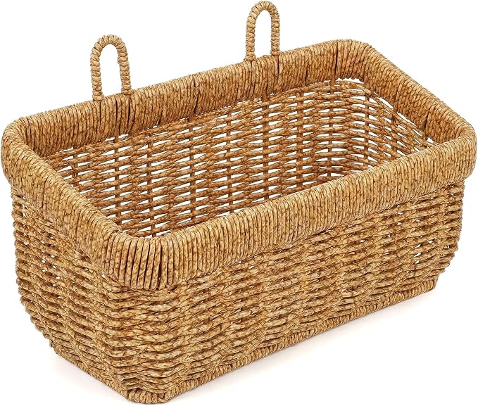 11 inches Wall Hanging Baskets Woven Basket Boho Style Fruit Basket Storage by Unknown