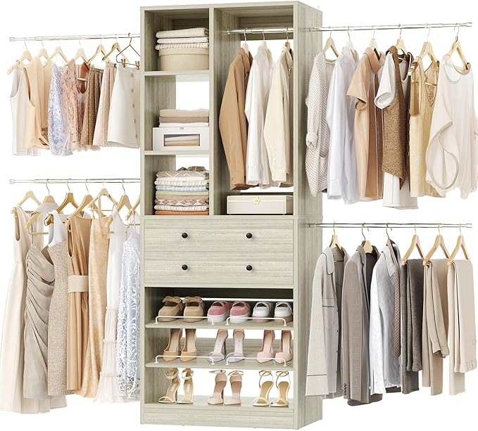 Besiost Closet System, 4.2–8.8 FT Closet Organizer by Besiost