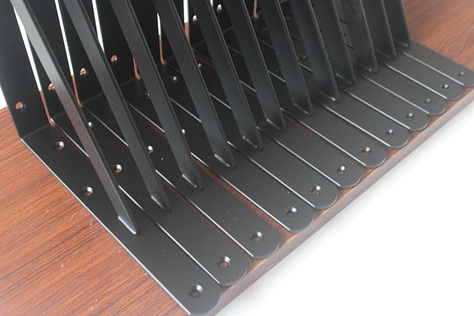 32 Pack L11 x H 8" Black Heavy Duty Shelf Brackets - Image 8