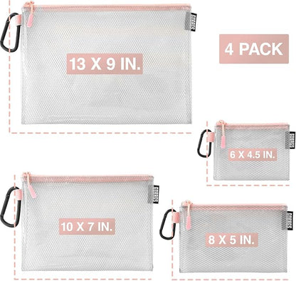 GOBAGS Air Production Multi‑Size Clear Zipper Pouch – Cable Organizer & Travel - Image 3