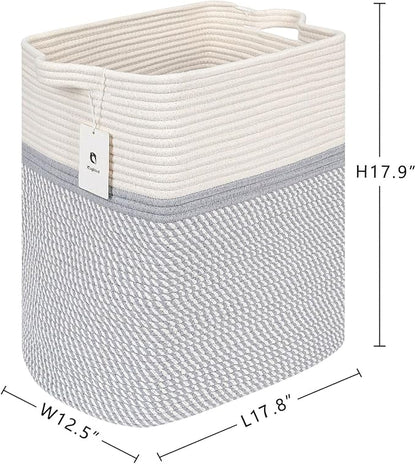 Storage Baskets for Clothes Fabric Cotton Rope Storage Basket - Image 6