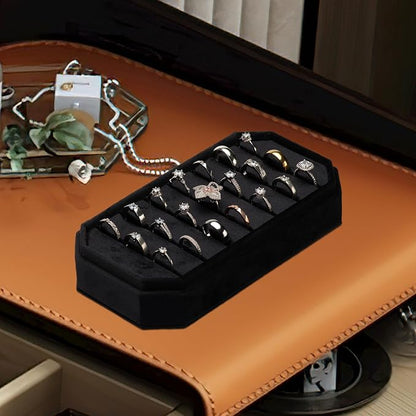 Velvet Ring Organizer Display Tray Jewelry Box Earring Holder Case - Image 6
