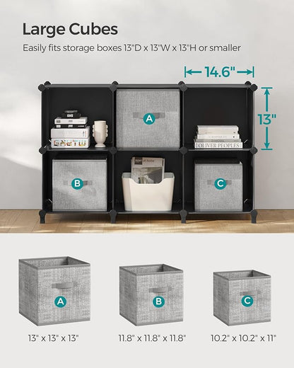 SONGMICS 6 Cube Storage Organizer, Modular Bookshelf, DIY Closet Organizers and - Image 5