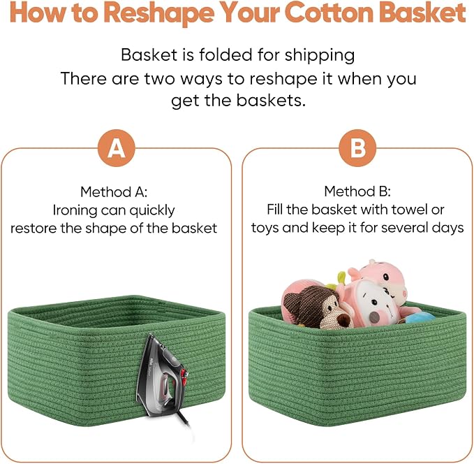 OIAHOMY 4 Pack 14.17*11.02*6.3IN Storage Baskets - Image 7