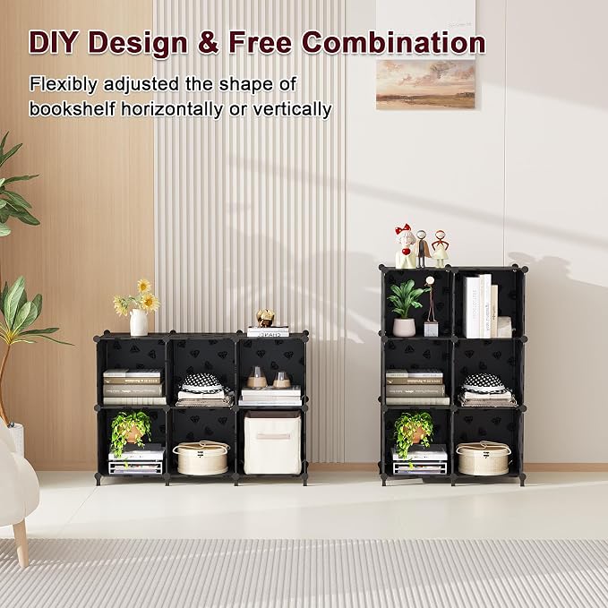 UNKU Cube Storage Organizer, 6 Cube Closet Organizer Storage Shelves, DIY - Image 5