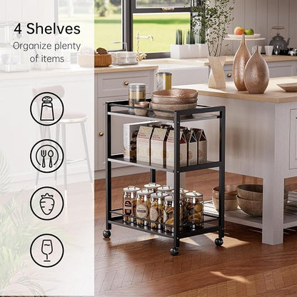 HITNET Bar Cart Black, Serving Cart - Image 5