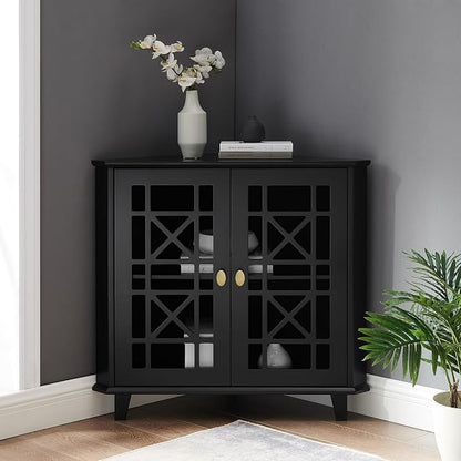 Walker Edison Fretwork Corner Accent Cabinet - Image 5