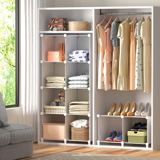 Neprock 16 Cubby Storage Organizer, Closet Clothes Storage Organizer, Cube - Image 4