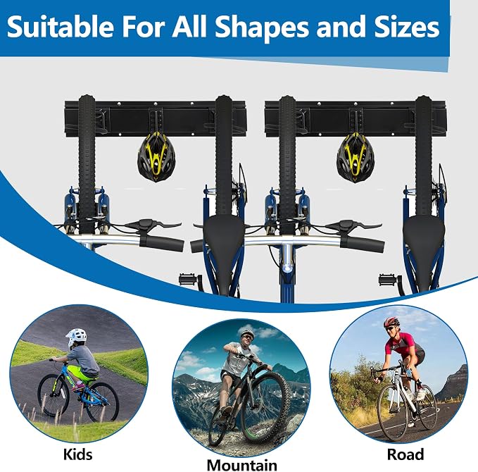 Sinoer Bike Storage Rack, Bike Wall Rack, Bike Storage Wall Mount - Image 6