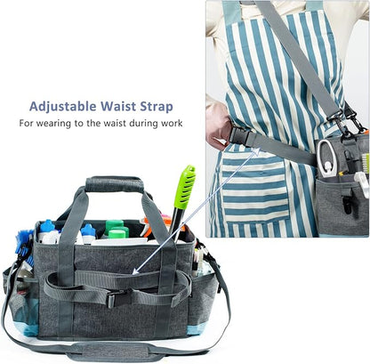 Large Cleaning Caddy for Cleaning Suppliers Organizer, Wearable Cleaing Bag - Image 3