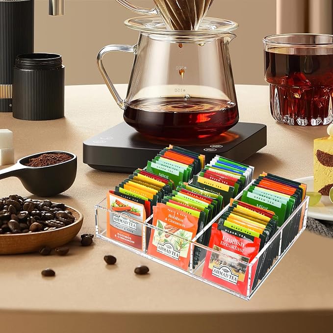 Tasybox Acrylic Tea Bag Organizer, Drawer Organizer | Tea Bag Holder - Image 6