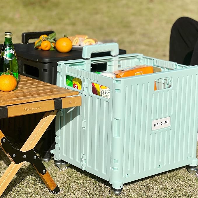 MACOPRO Folding Utility Cart Portable Rolling Crate Handcart Shopping Trolley - Image 9