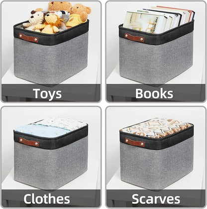 HNZIGE Large Storage Baskets Fabric Cloth Tall Baskets - Image 5