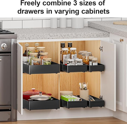 Delamu 3 Pack Pull Out Cabinet Organizer, 15.7" Deep Pull Out Drawers - Image 6