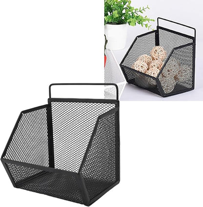 13.2x10x15cm Wall Hanging Baskets, Metal Wire Storage Organizer - Image 4