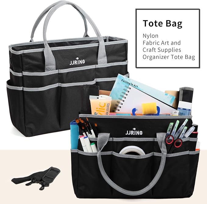 JJRING Large Multi-Functional Carrying Bag, 600D Nylon Artist Tote Bag - Image 3
