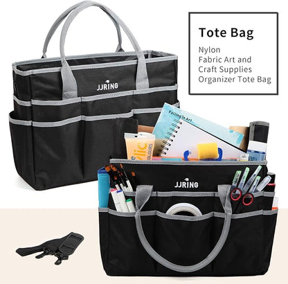 JJRING Large Multi-Functional Carrying Bag, 600D Nylon Artist Tote Bag - Image 3