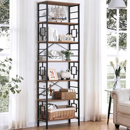HOMISSUE Tall Bookshelf, 84 Inch Industrial Bookshelf by Homissue