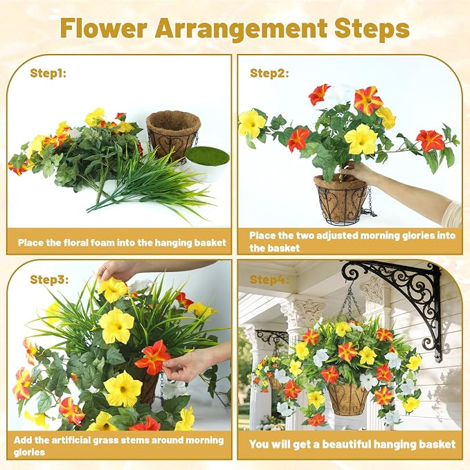Artificial Flowers Hanging Baskets - Image 5