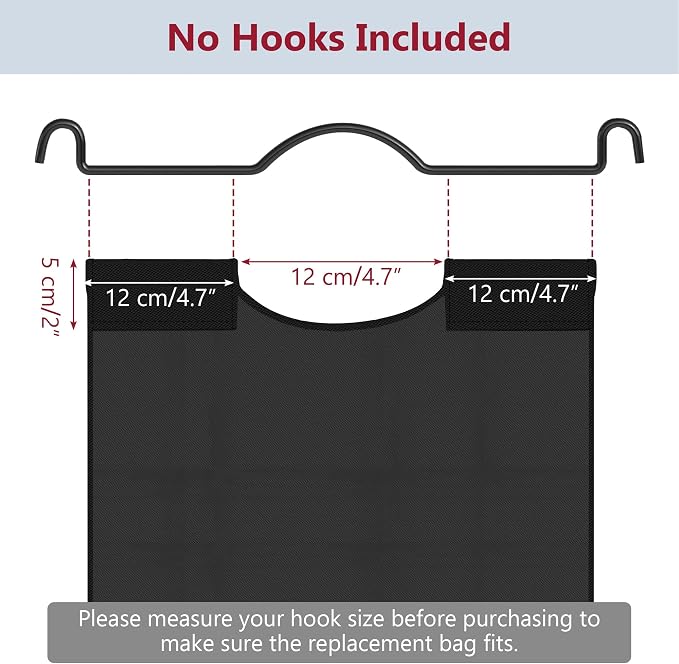 Tajsoon 2 Pcs Laundry Sorter Replacement Bags, Laundry Hamper Cart Removable - Image 5