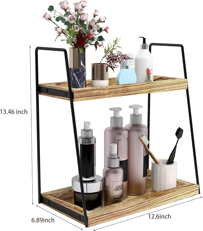 Dorhors 2 Tier Bathroom Counter Organizer Storage, Vanity Organizer - Image 3