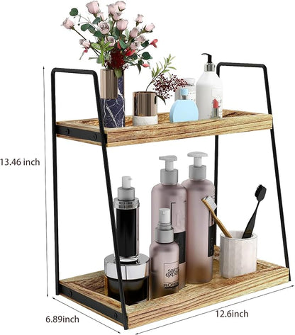 Dorhors 2 Tier Bathroom Counter Organizer Storage, Vanity Organizer - Image 3