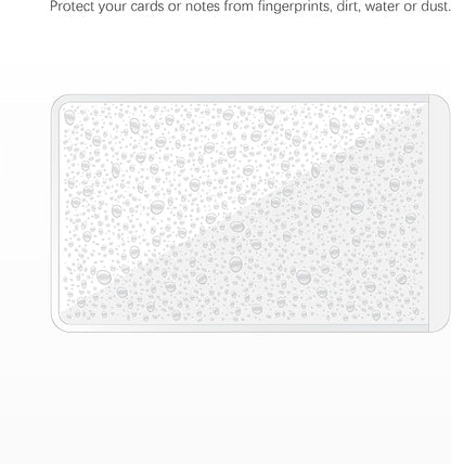 Clear Adhesive Business Card Pockets, 50 Pack | Side Open - Image 6