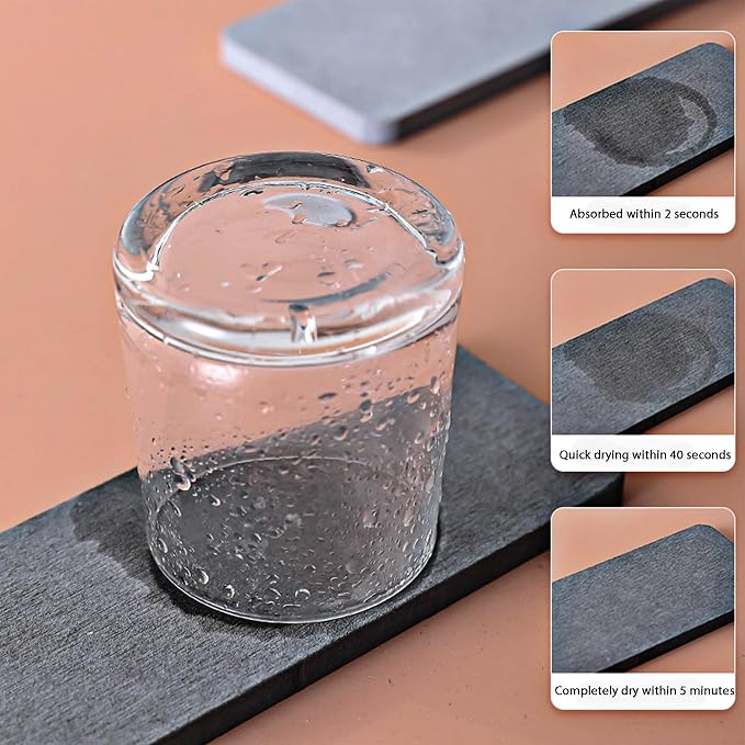 2 Pcs Water Absorbing Stone Trays, Kitchen/Bathroom Sink Soap Dish, Diatomite - Image 4