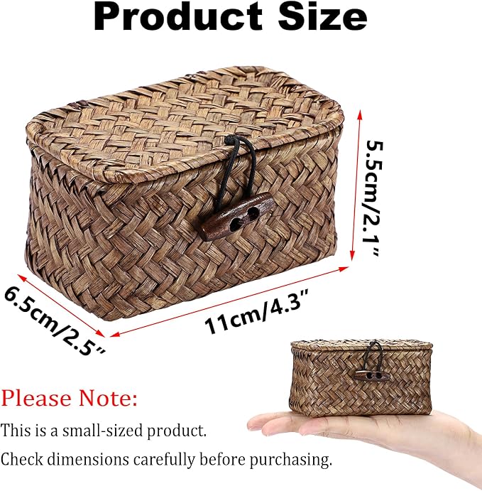 Hipiwe Mini Seagrass Basket Box - Image 2