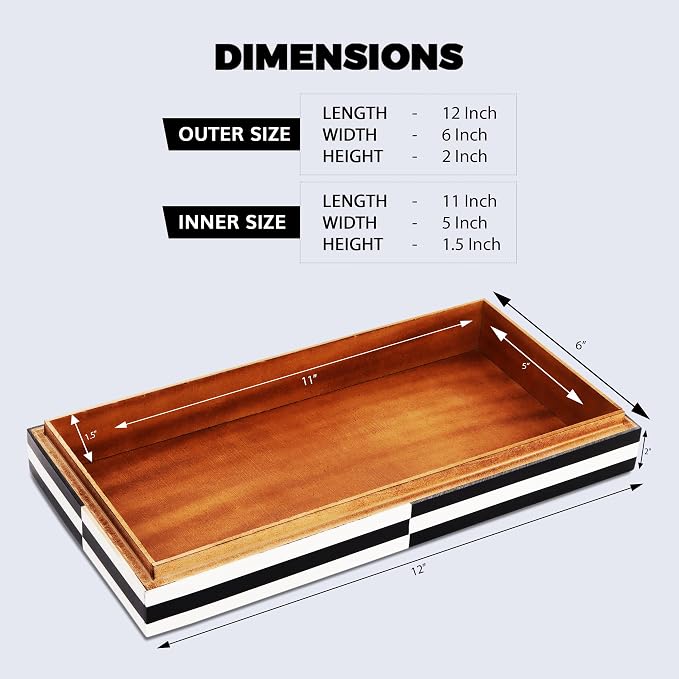 Handicrafts Home Large Decorative Storage Box 12x6– Coffee Table Organizer Box - Image 2
