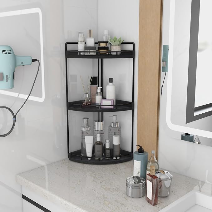 Dorhors Corner Bathroom Organizer Countertop, Vanity Counter Storage Shelf | 3 - Image 2