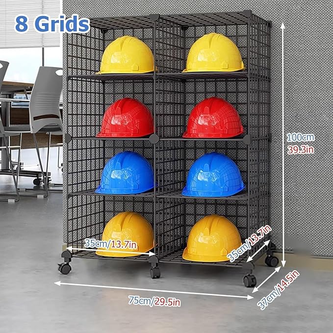 Stackable Safety Helmet Storage Boxes, Large Adjustable Hard Hat Placement - Image 2