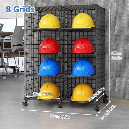 Stackable Safety Helmet Storage Boxes, Large Adjustable Hard Hat Placement - Image 2