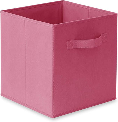 Casafield Set of 6 Collapsible Fabric Cube Storage Bins, Hot Pink - Image 2