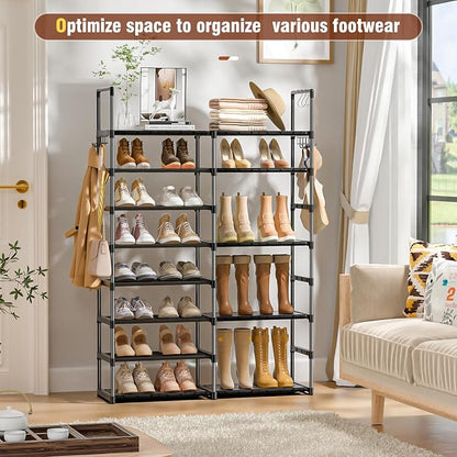 OYREL Shoe Rack Organizer 8 Tiers, Tall Shoe Racks Shelf Storage, 26-32 Pairs - Image 3
