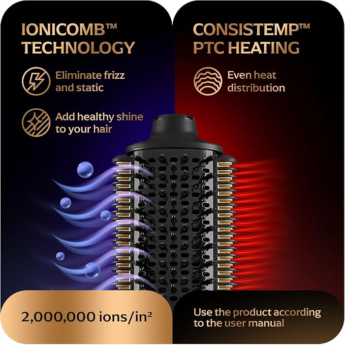 Blowout Brush Hair Dryer, 4-in-1 Blow Drying Brush, Authomatic Dual Voltage - Image 6