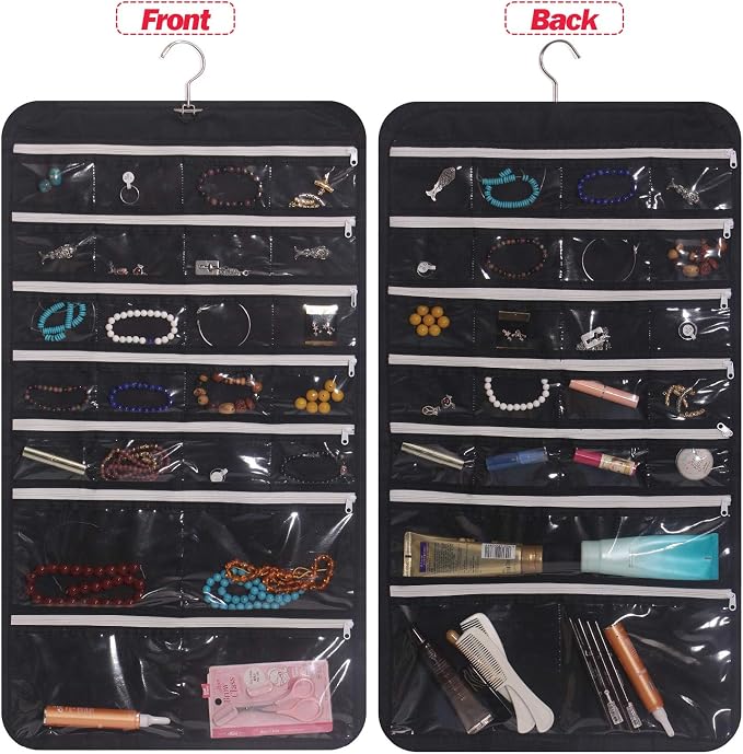 DIOMMELL Hanging Jewelry Organizer 47 Pockets - Image 9