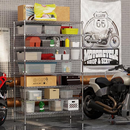 21" Deep x 48" Wide x 74" Height Wire Shelving Kit | 8-Tier | NSF Commercial - Image 5