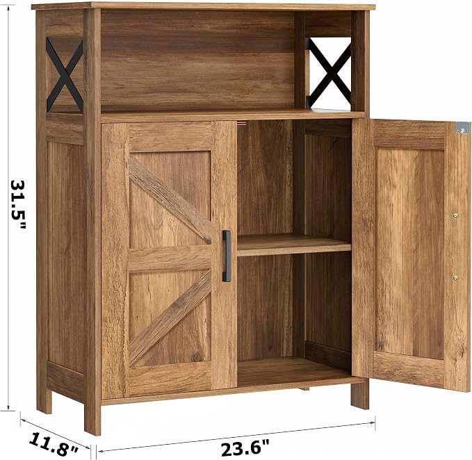 Homhedy Farmhouse Bathroom Storage Cabinet - Image 3