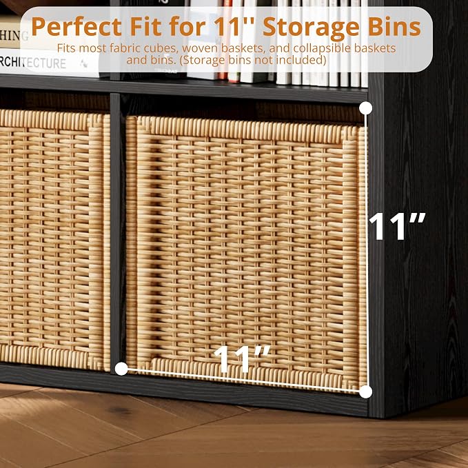 IRONCK Bookshelf, 8-Cube Storage Cube Shelf Organizer, Extra Thick Frame - Image 7