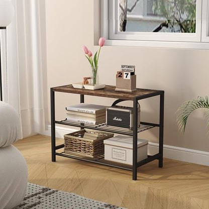 HOMEFORT 3-Tier Shoe Rack, Shoe Storage Shelf, Industrial Shoe Tower, Narrow - Image 9