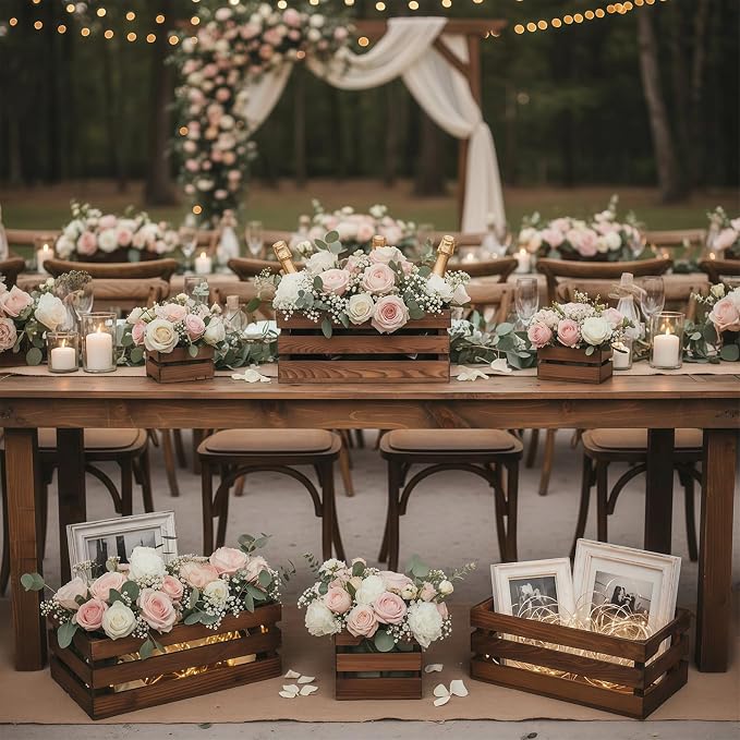 Set of 6 Decorative Wood Crates - Image 4